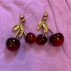 Cherry Gold Earrings